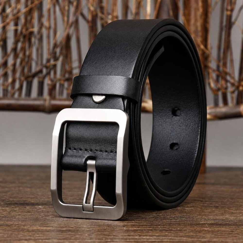 Men Formal Wear With Jeans - Classic Business Casual PU Leather Belt