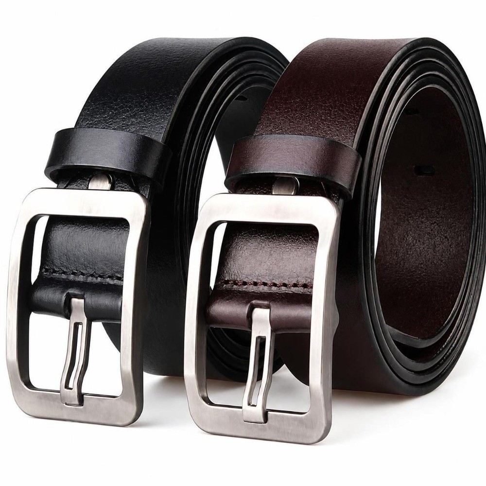 Men Formal Wear With Jeans - Fashion Business Casual PU Leather Belt
