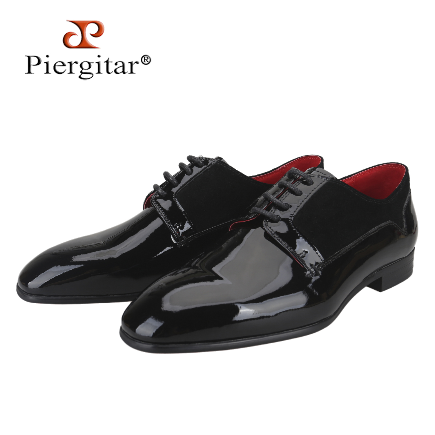 Men Formal Wear Brands - Piergitar Italian Luxury Brand Black Patent