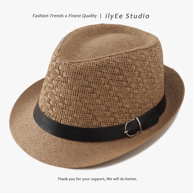 Men'S Vintage Formal Wear - Men Summer Woven Straw Panama Fedora