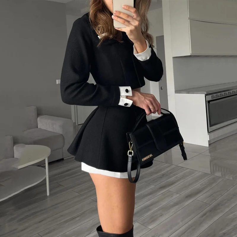 TARUXY Tweed Shorts Skirt Two  - Wool Suit Jacket review and price