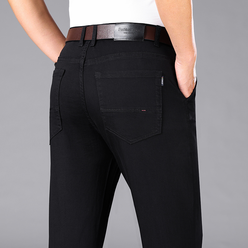 Pure Black Jeans Men's Summer  - Men Formal Wear With Jeans review and price