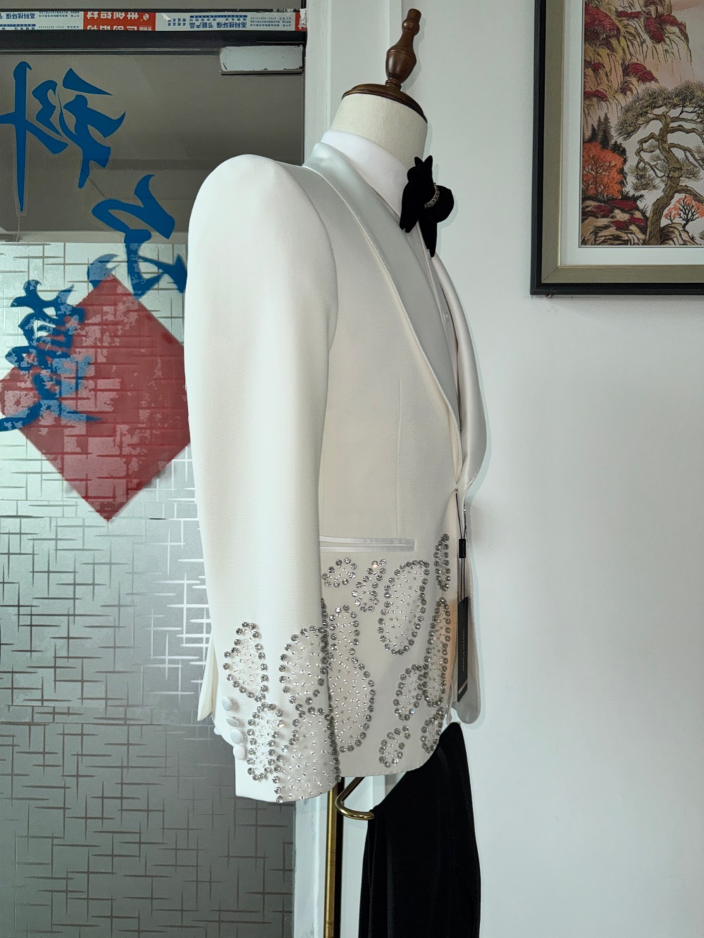 White Luxurious Beaded Man Sui - Men Formal Wear For Wedding review and price