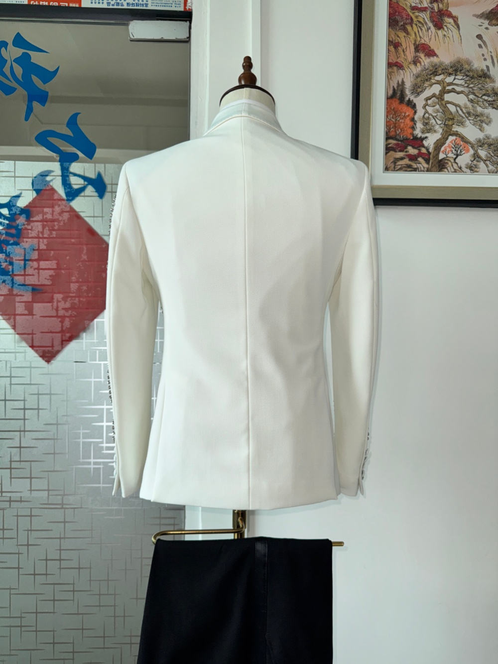 White Luxurious Beaded Man Sui - Men Formal Wear For Wedding review and price