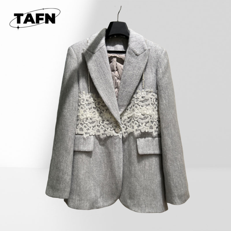 Women Classic Plaid Blazer Sty - Wool Suit Jacket review and price