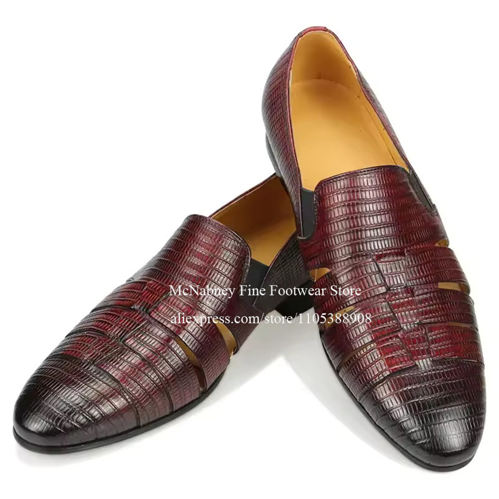 Breathable Cutout Burgundy Bla - Men Formal Wear For Wedding review and price