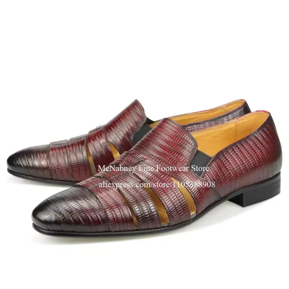 Breathable Cutout Burgundy Bla - Men Formal Wear For Wedding review and price