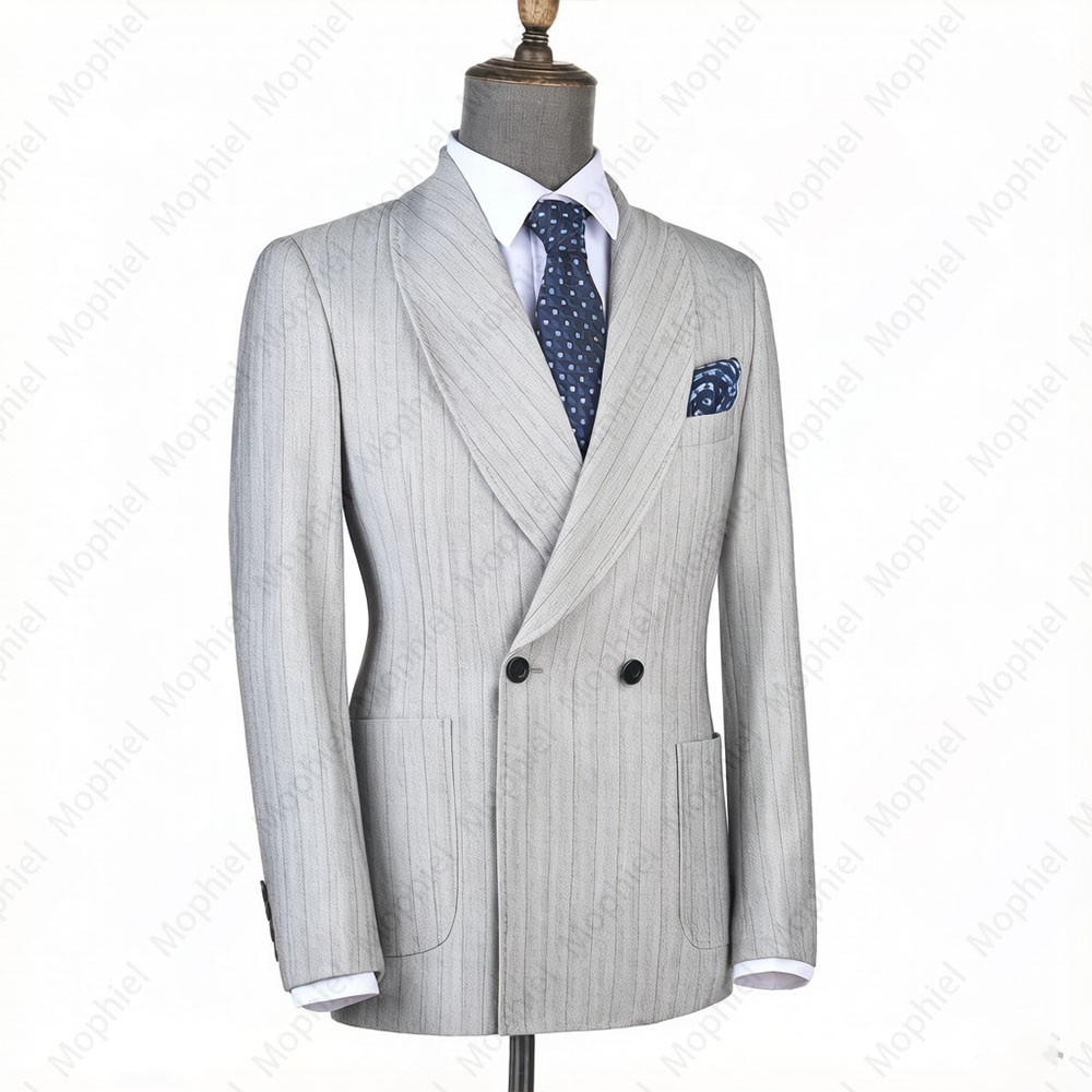Mophiel Light Grey Men Suits S - Men Formal Wear With Blazer review and price