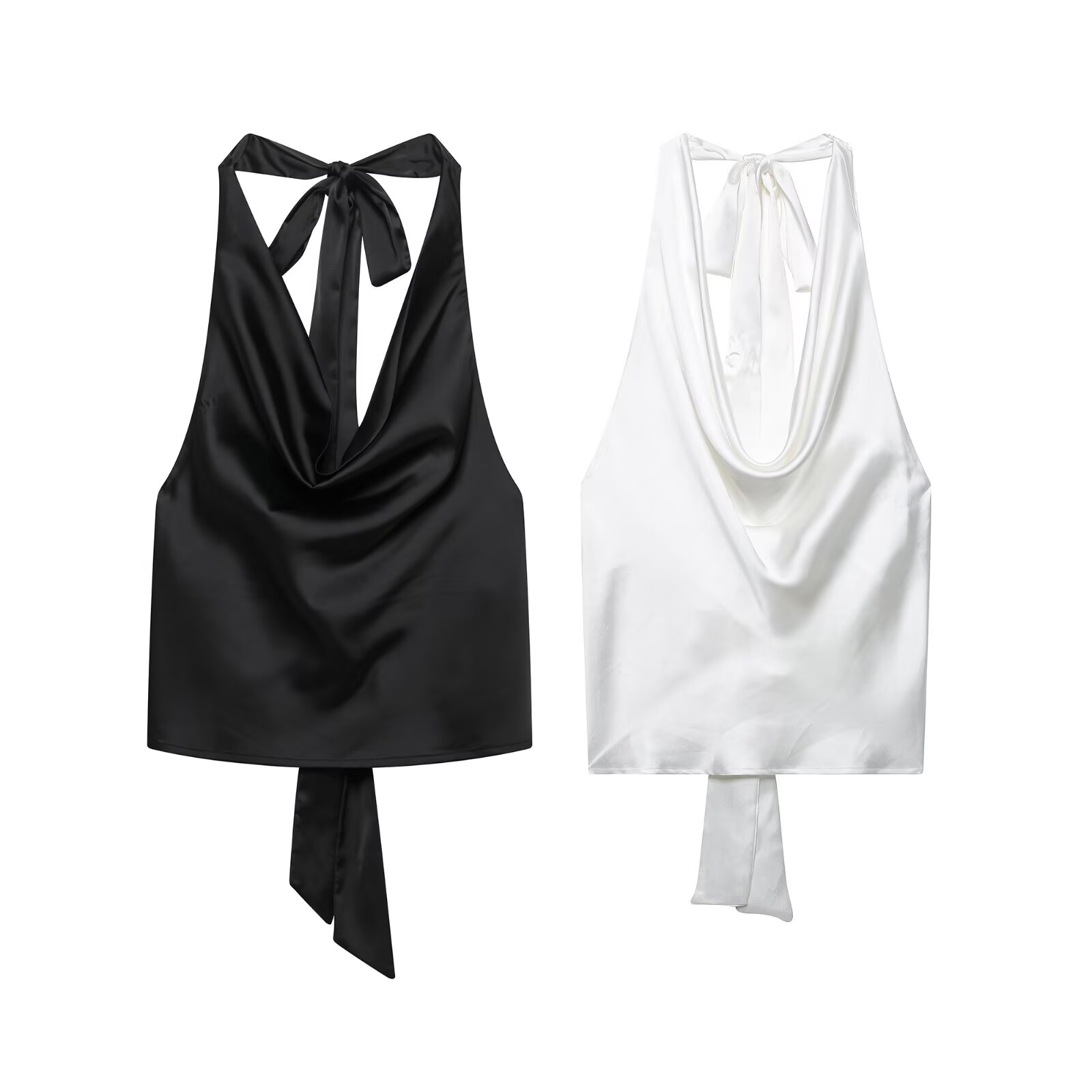 Zevity 2025 Women Sexy Sleevel - Satin Bow Tie review and price