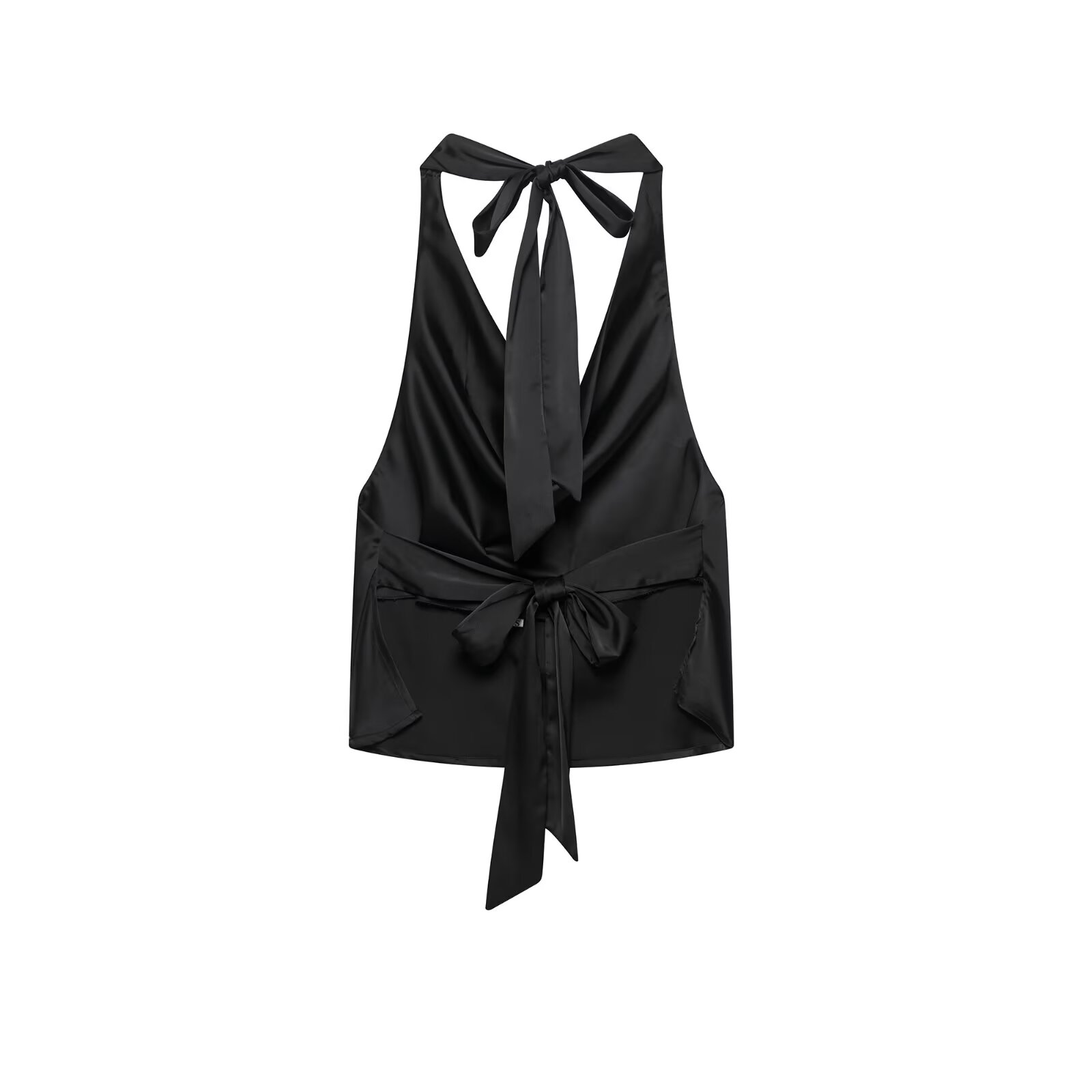 Zevity 2025 Women Sexy Sleevel - Satin Bow Tie review and price