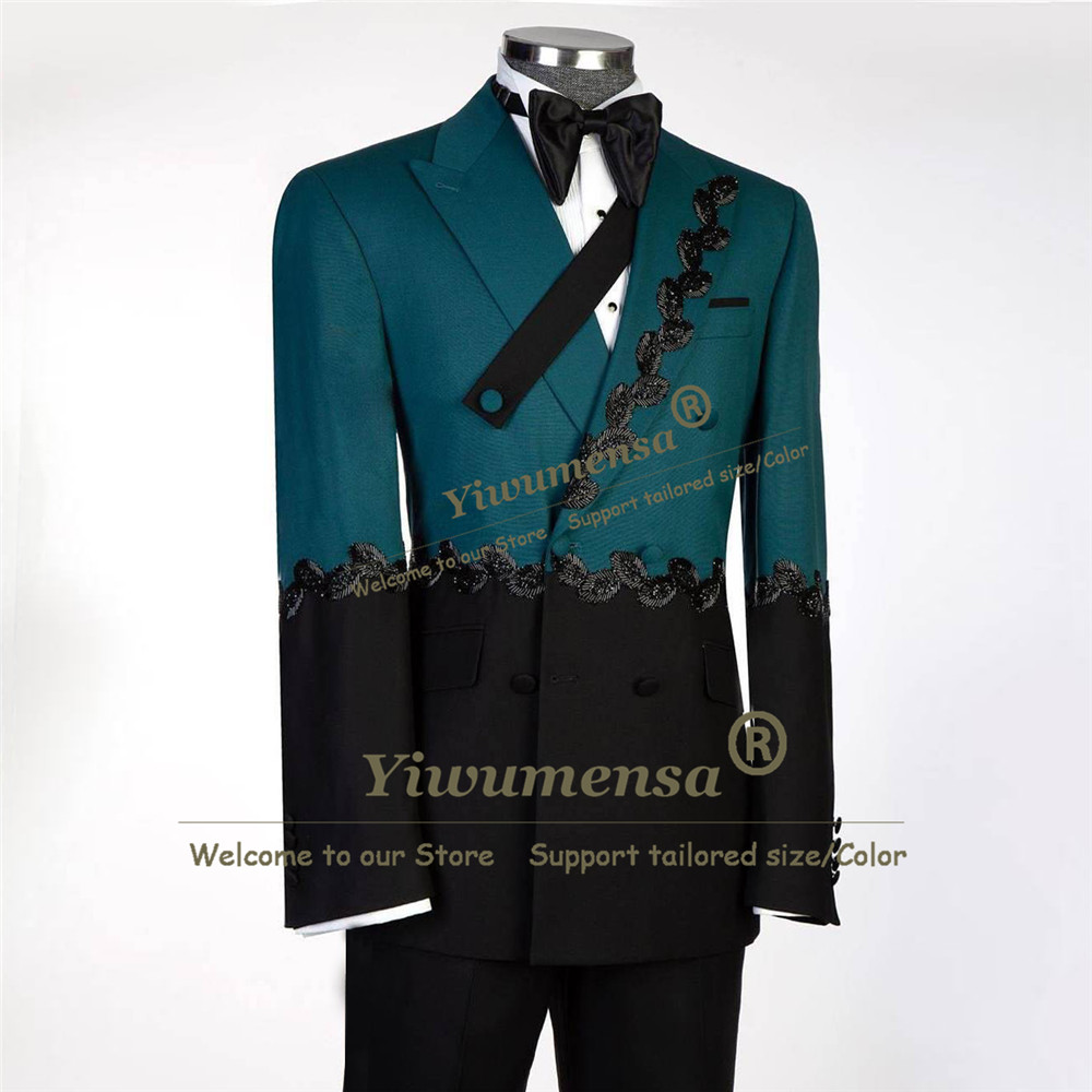 Unique Design Suits Men Splice - Men Formal Wear With Blazer review and price