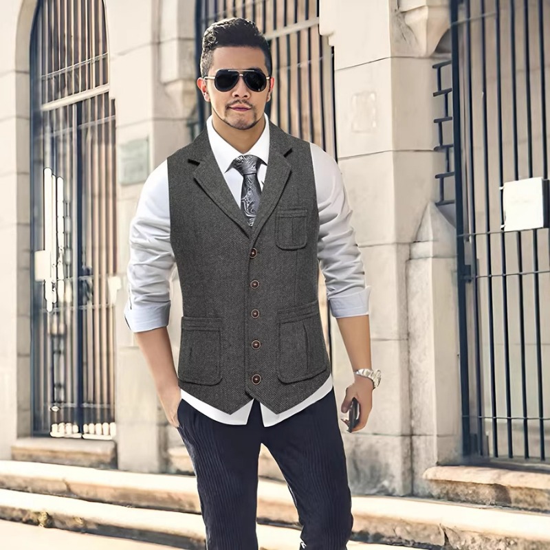 Men's Herringbone Tweed Suit V - Men'S Vintage Formal Wear review and price
