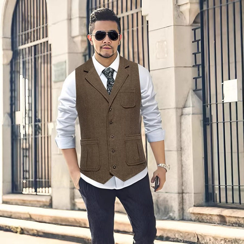 Men's Herringbone Tweed Suit V - Men'S Vintage Formal Wear review and price
