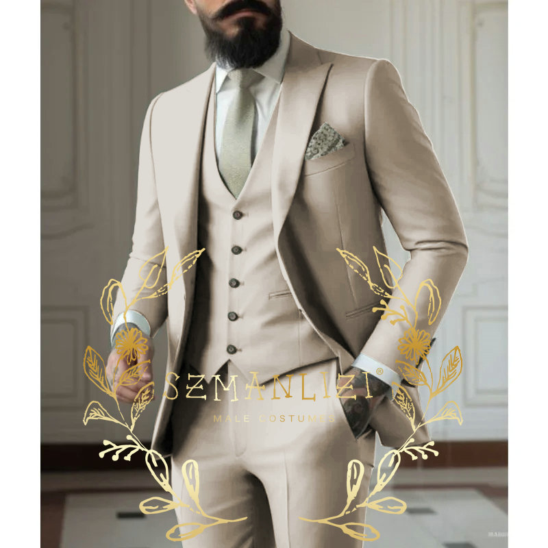 Light green Suits Men Suits 3  - Men Formal Wear With Blazer review and price