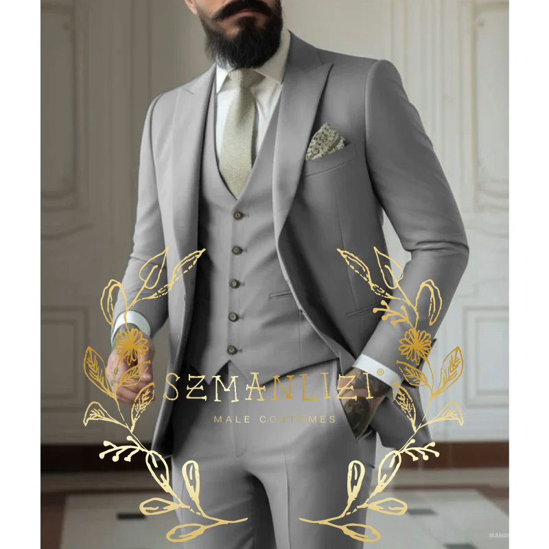 Light green Suits Men Suits 3  - Men Formal Wear With Blazer review and price