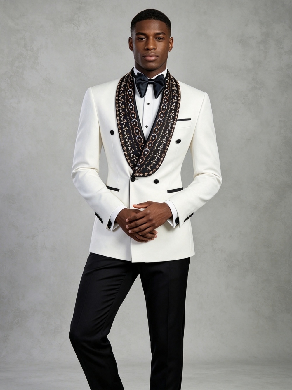 Double Breasted Men's Golden B - Men Formal Wear For Wedding review and price