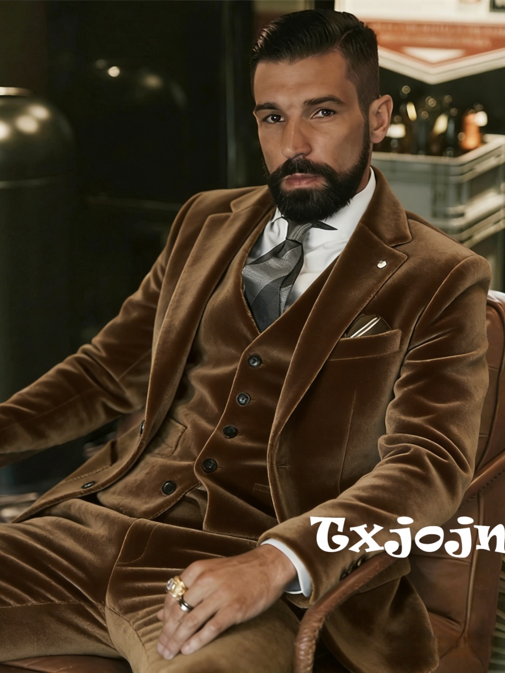 Men's Velvet Suits 3 Pieces Da - Men Formal Wear For Wedding review and price