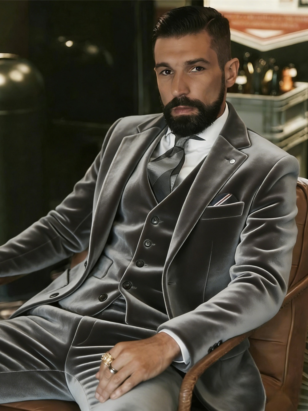 Men's Velvet Suits 3 Pieces Da - Men Formal Wear For Wedding review and price