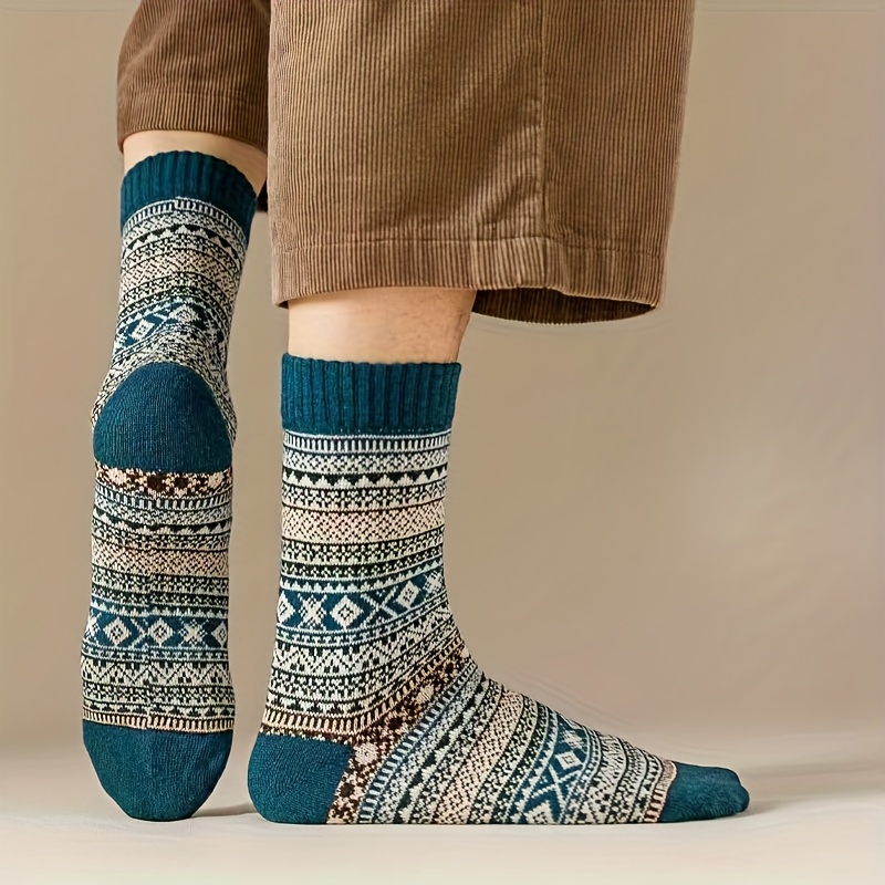 5 Pairs of Winter Retro Thick  - Sock Garter Men review and price