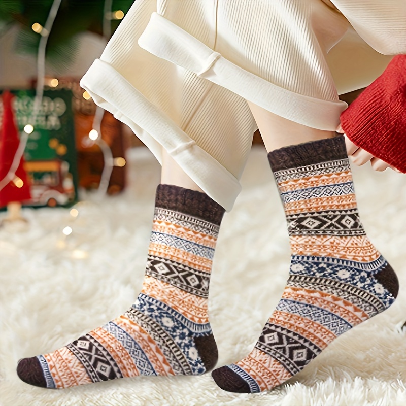 5 Pairs of Winter Retro Thick  - Sock Garter Men review and price