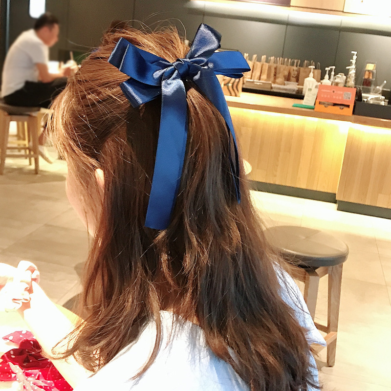 Double Layer Bow Satin Hair Ru - Satin Bow Tie review and price
